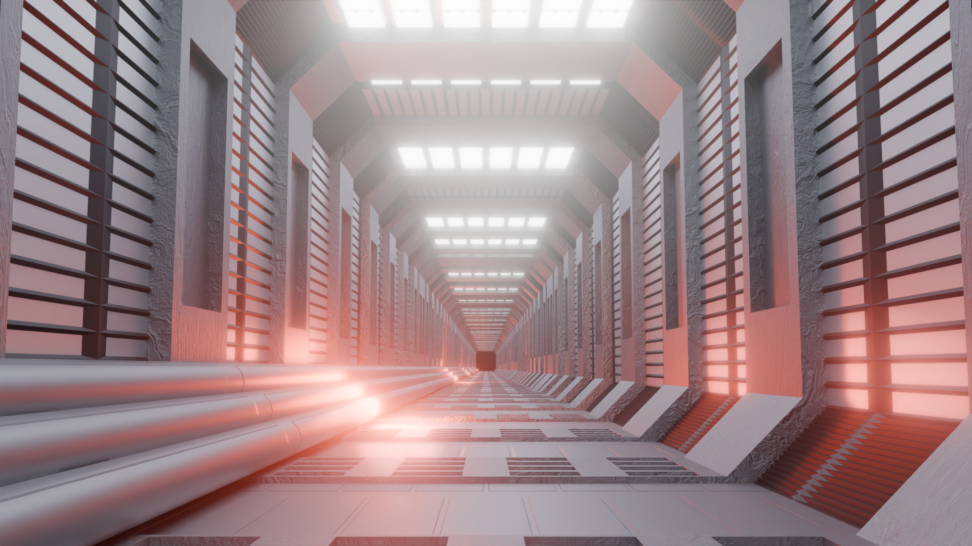 Sci-Fi Hallway 3D model_5