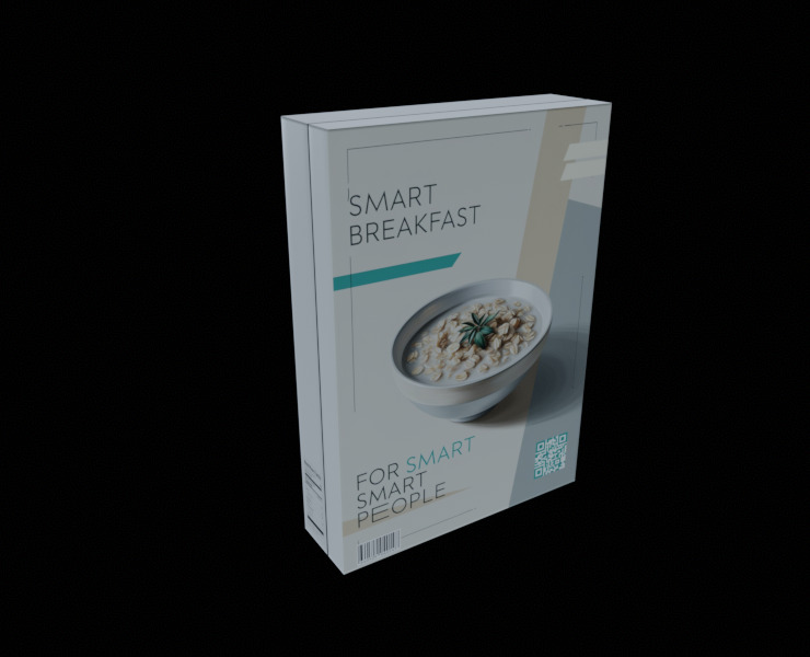 Dry breakfast and cereal-Instant Oatmeal-GAME READY PBR Low-poly 3D model_14