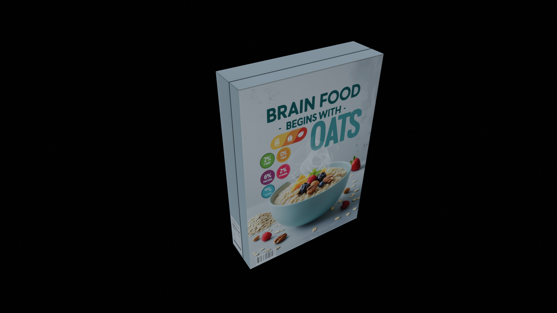 Dry breakfast and cereal-Instant Oatmeal-GAME READY PBR Low-poly 3D model_3