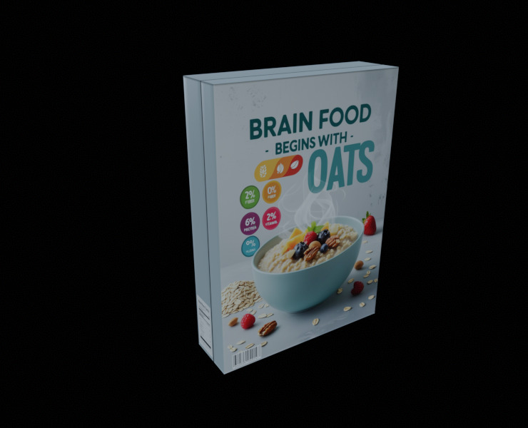 Dry breakfast and cereal-Instant Oatmeal-GAME READY PBR Low-poly 3D model_14
