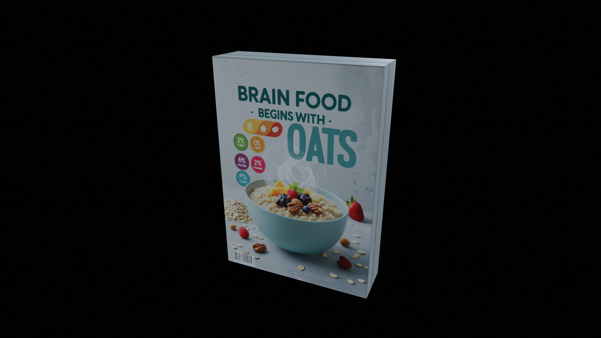 Dry breakfast and cereal-Instant Oatmeal-GAME READY PBR Low-poly 3D model_6