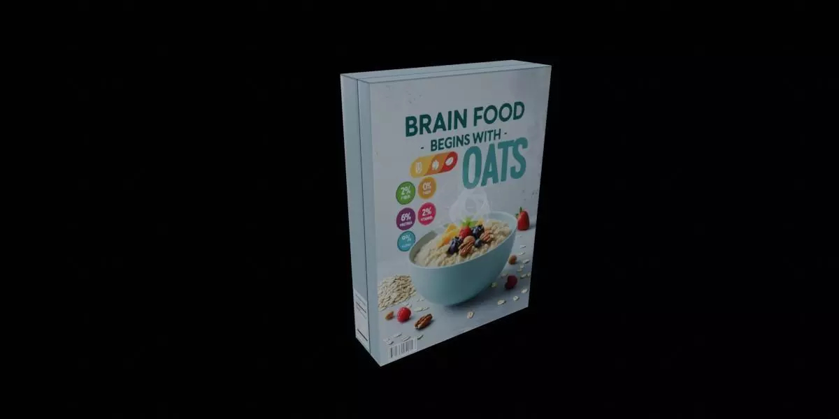 Dry breakfast and cereal-Instant Oatmeal-GAME READY PBR Low-poly 3D model_0