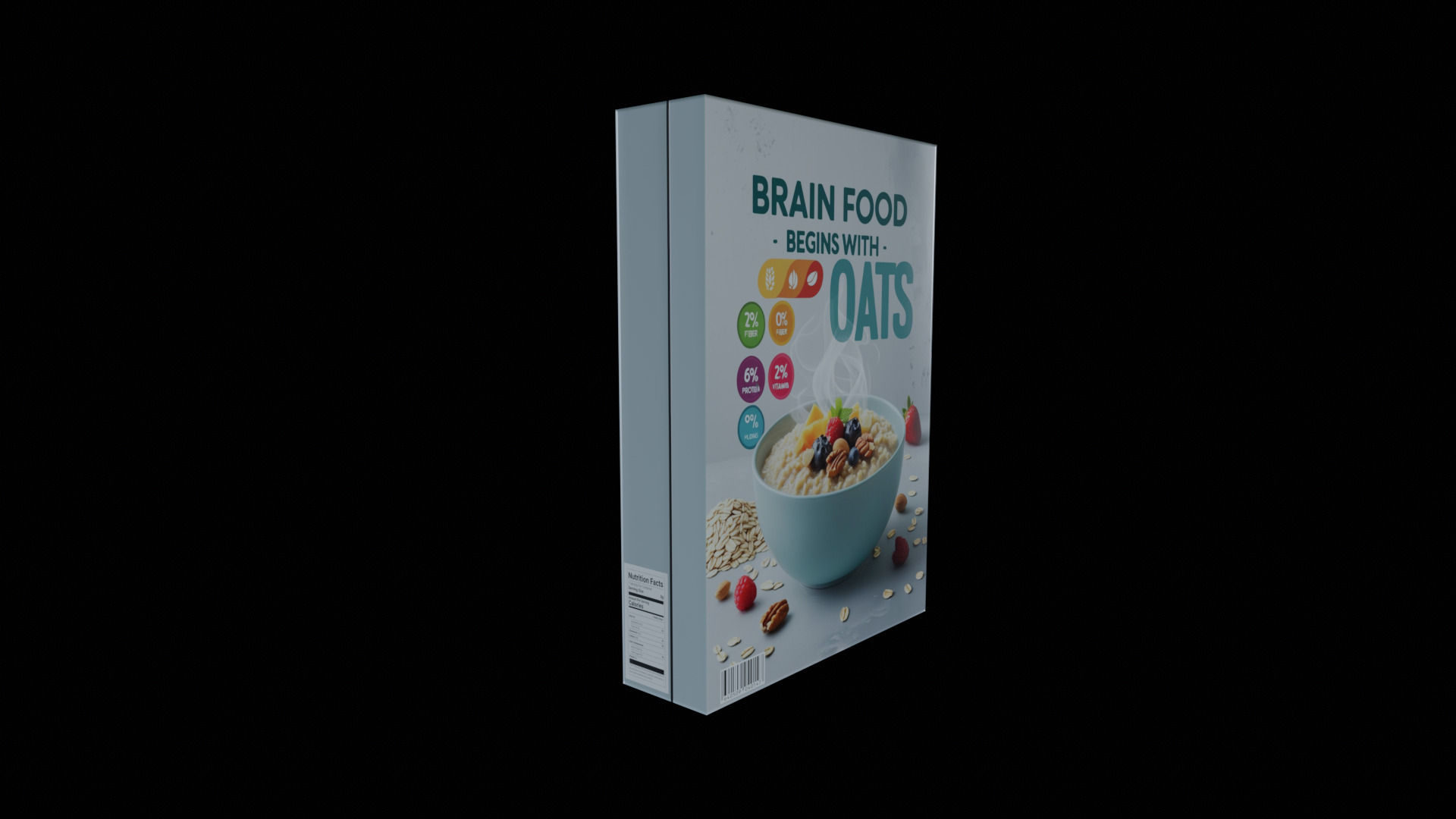 Dry breakfast and cereal-Instant Oatmeal-GAME READY PBR Low-poly 3D model_7