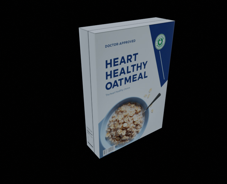 Dry breakfast and cereal-Instant Oatmeal-GAME READY PBR Low-poly 3D model_14