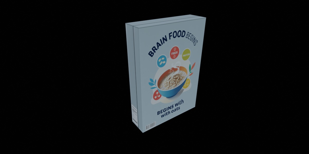 Dry breakfast and cereal-Instant Oatmeal-GAME READY PBR Low-poly 3D model_13