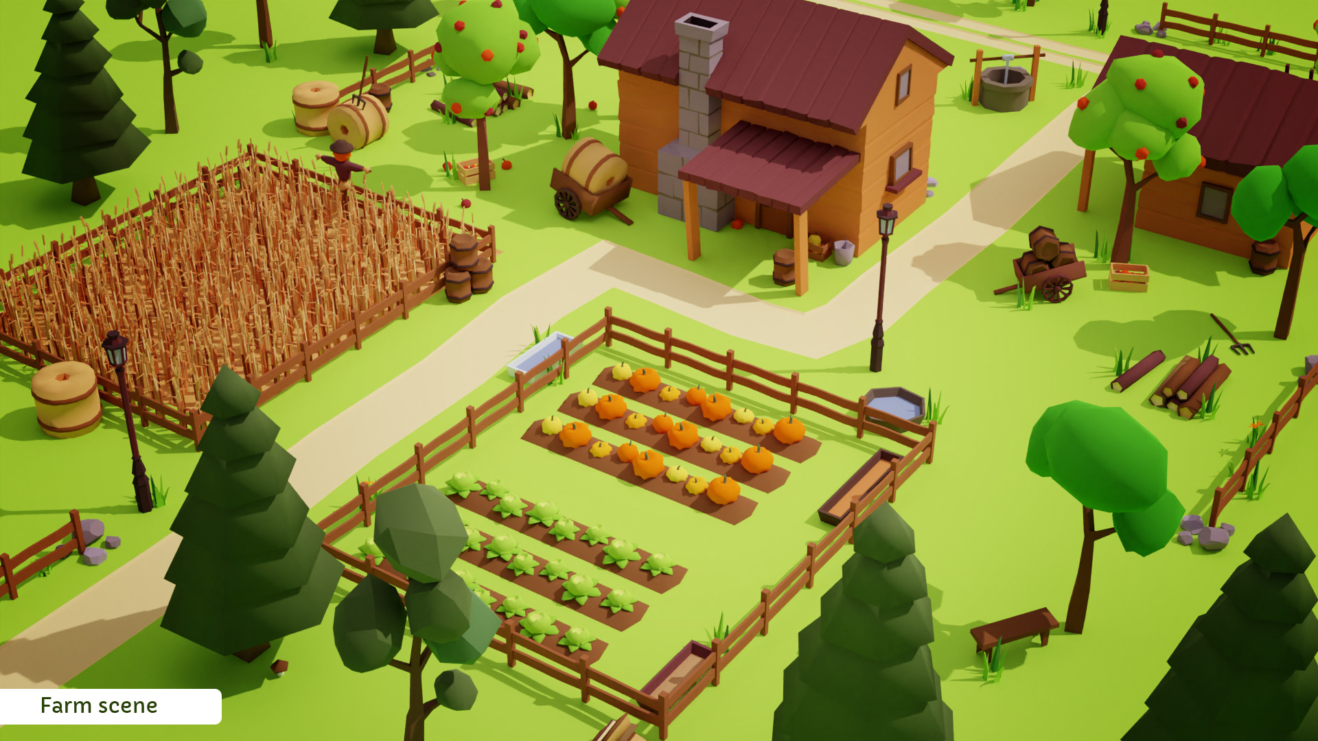 Farm asset pack Low-poly 3D model_3