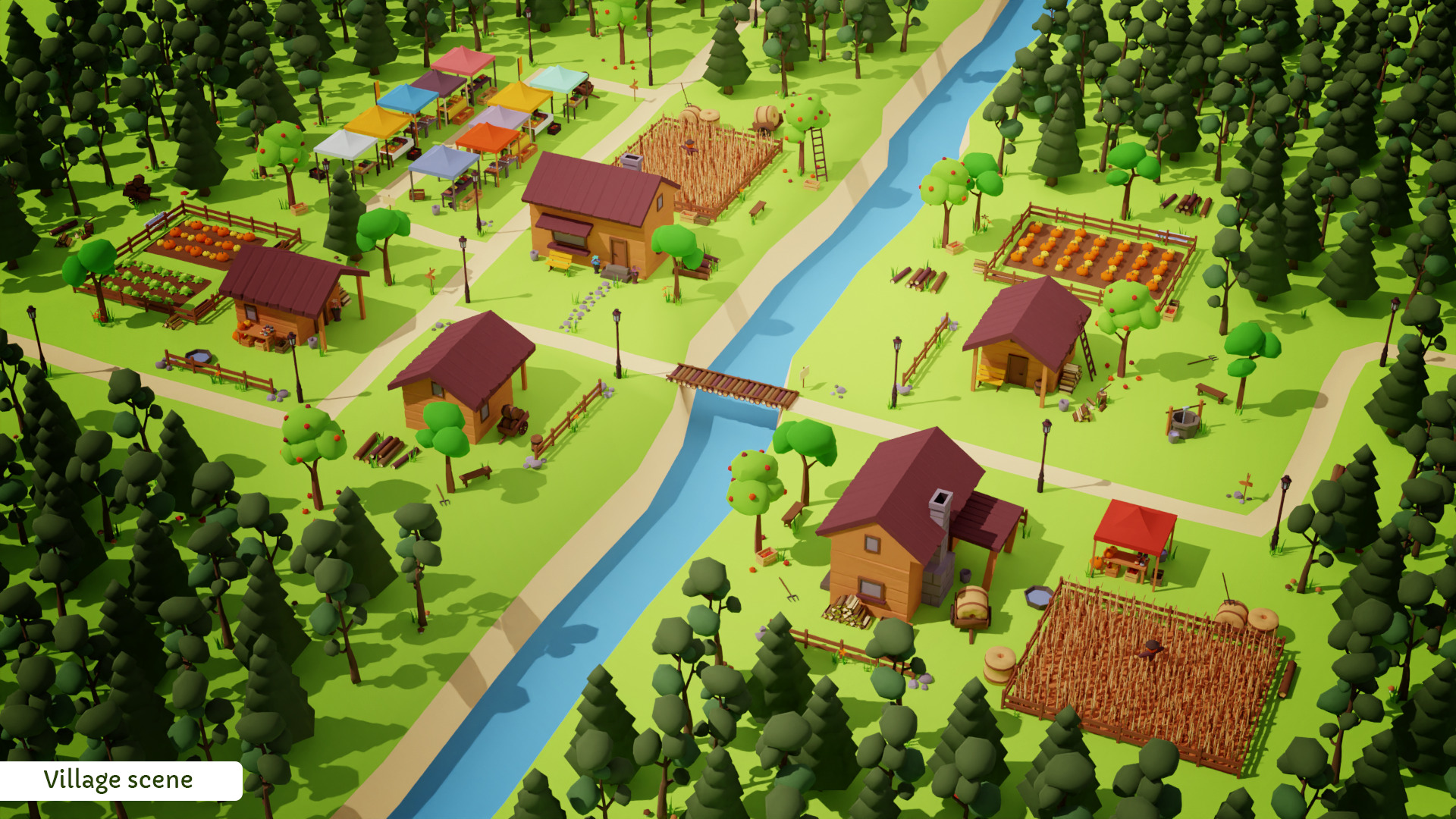 Farm asset pack Low-poly 3D model_7