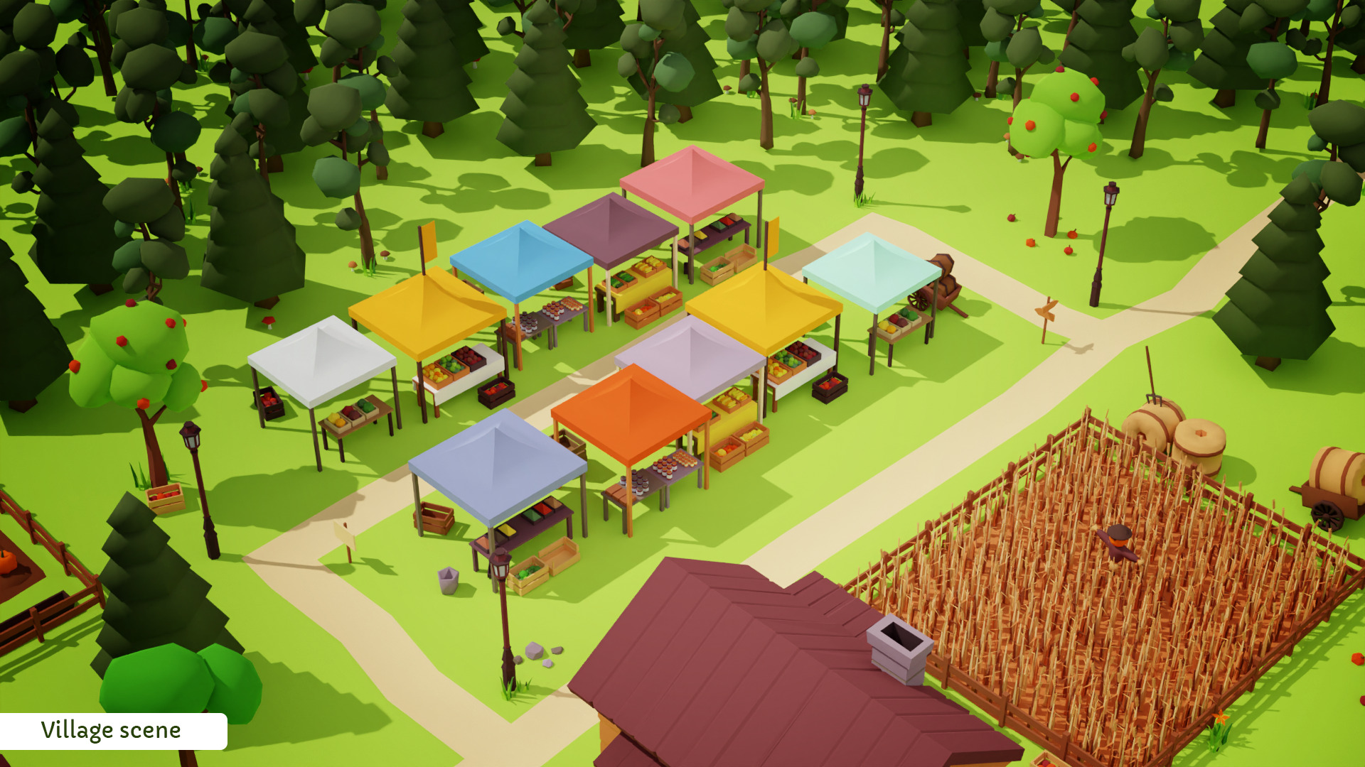 Farm asset pack Low-poly 3D model_8