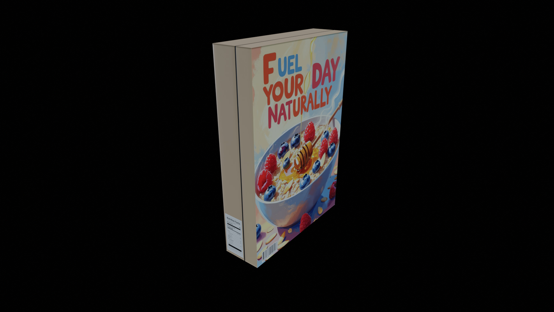 Dry breakfast and cereal-Instant Oatmeal-GAME READY PBR Low-poly 3D model_7