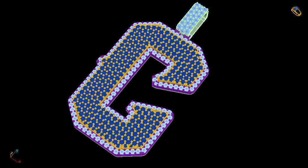 C Initial-Letter Pendant 3D print model_4