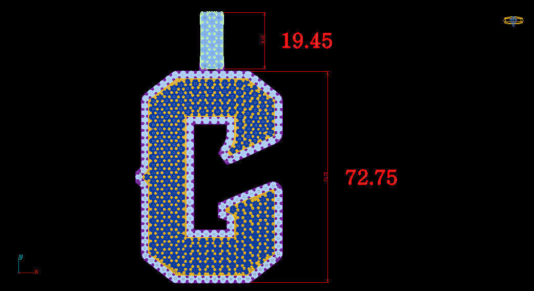 C Initial-Letter Pendant 3D print model_1