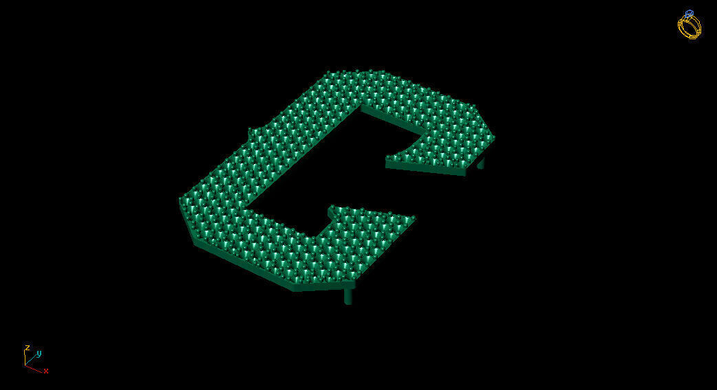 C Initial-Letter Pendant 3D print model_8