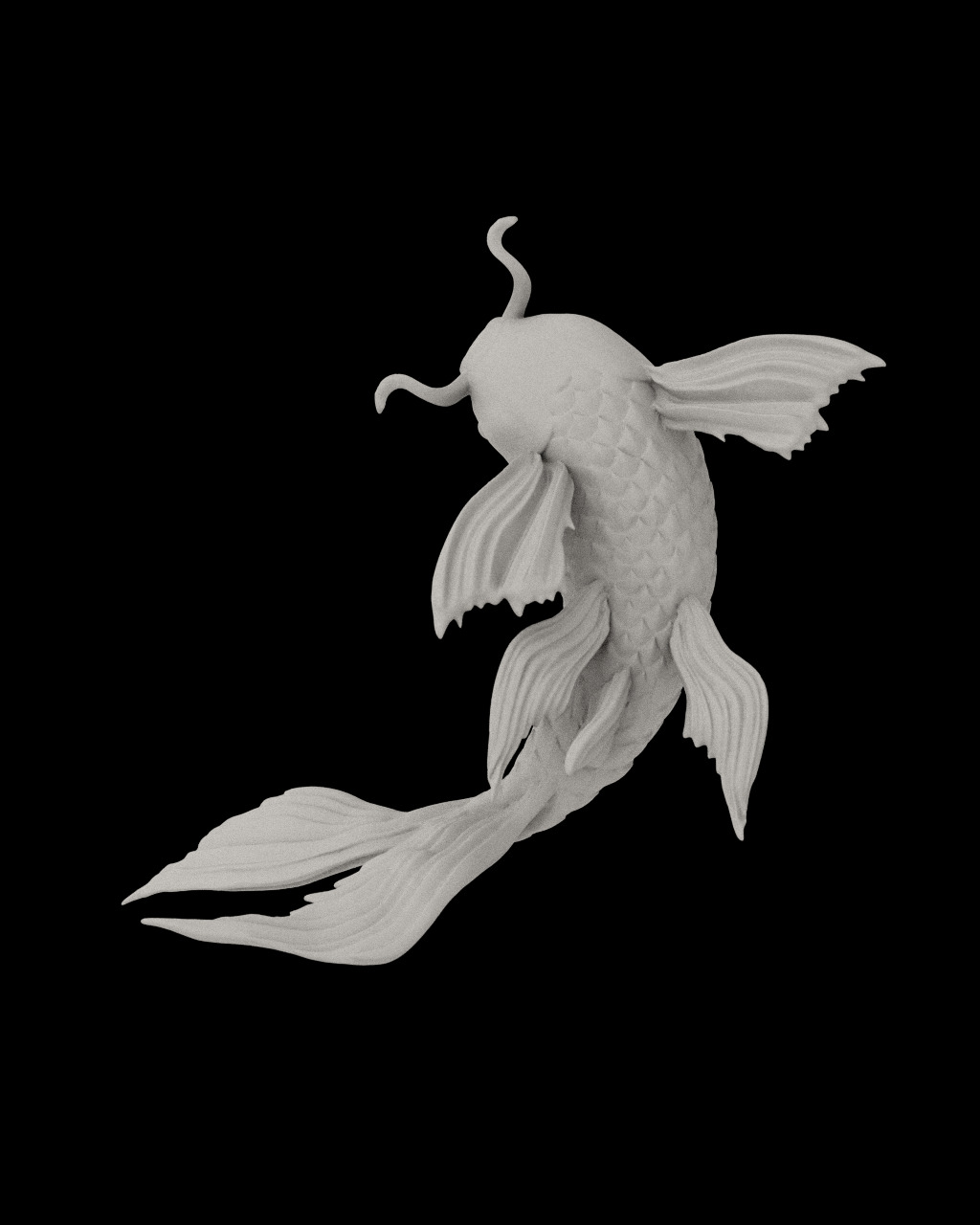 Koi Fish 3D Print Asset 3D print model_4
