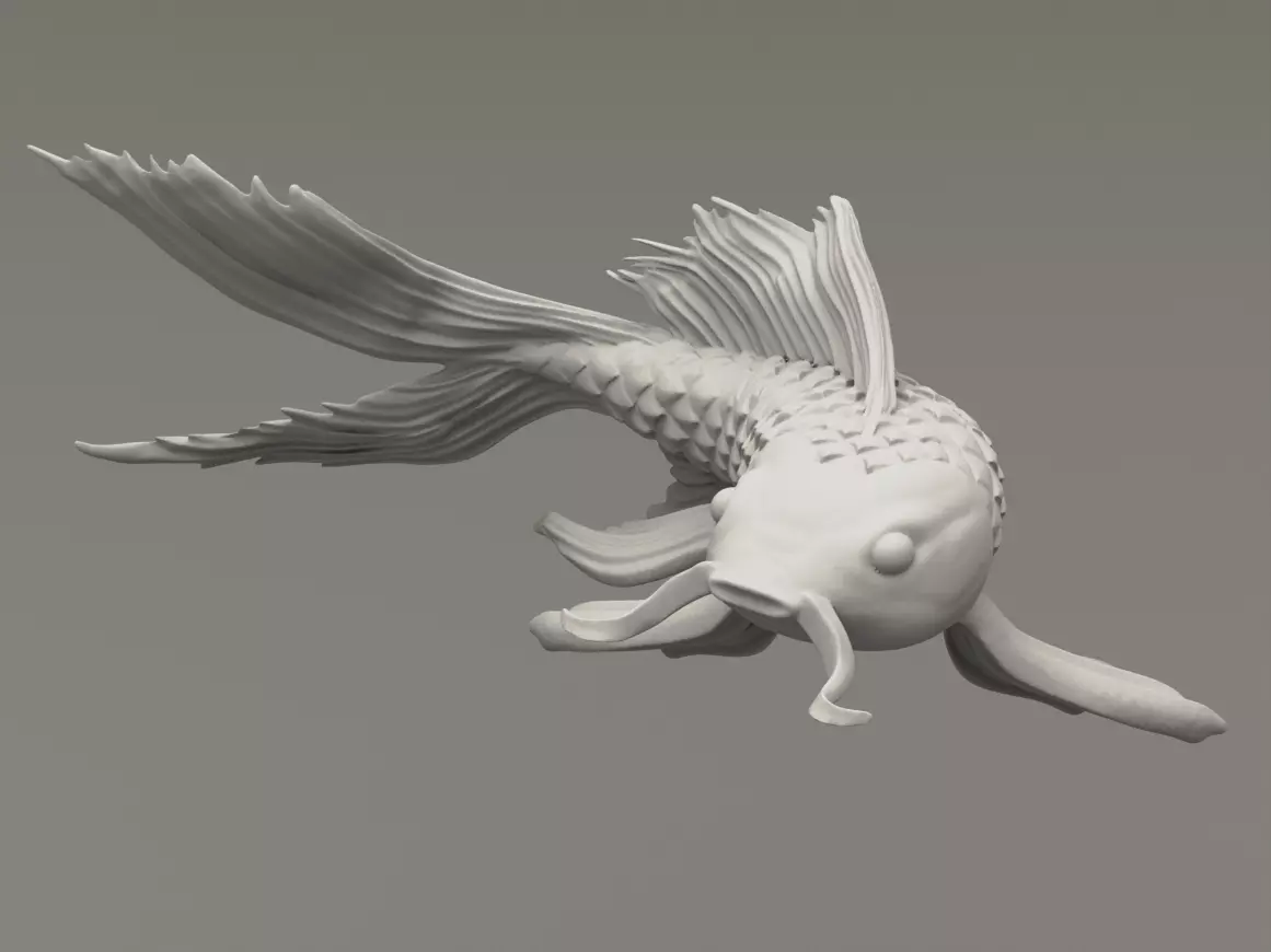 Koi Fish 3D Print Asset 3D print model_0