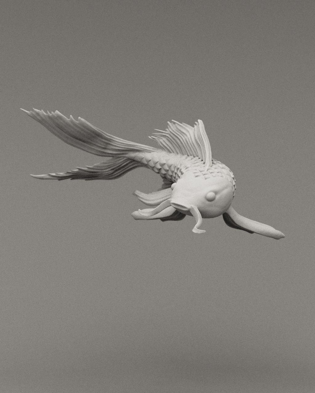 Koi Fish 3D Print Asset 3D print model_2