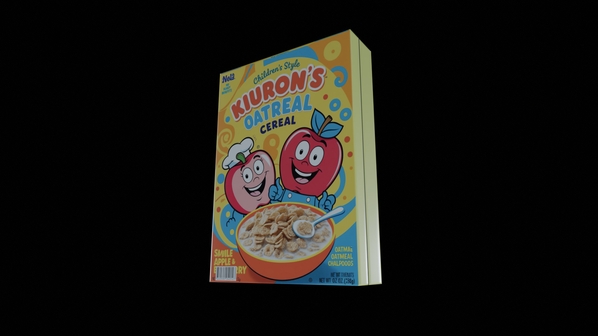 Dry breakfast and cereal-Instant Oatmeal-GAME READY PBR Low-poly 3D model_7