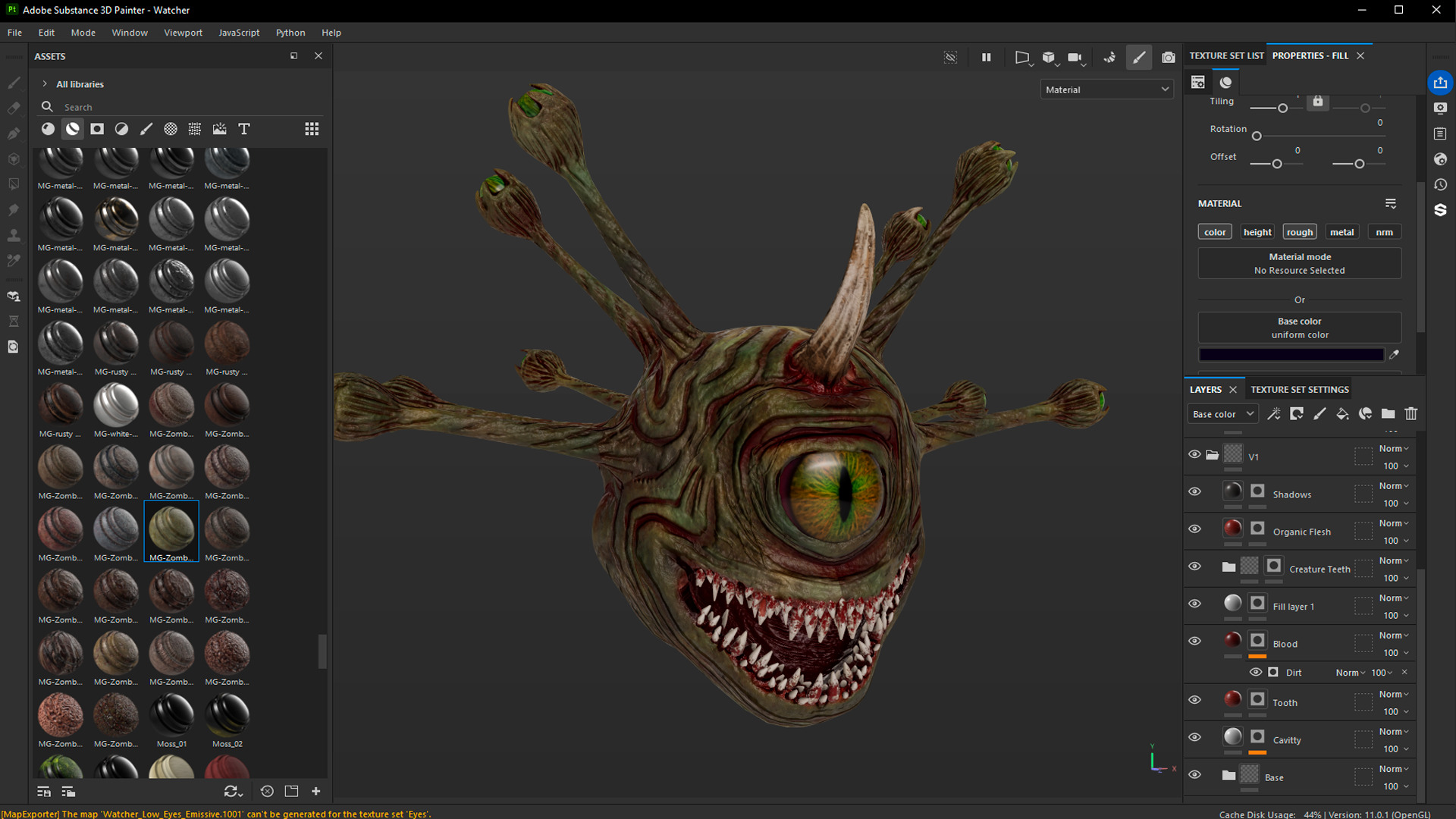 Watcher Low-poly 3D model_2