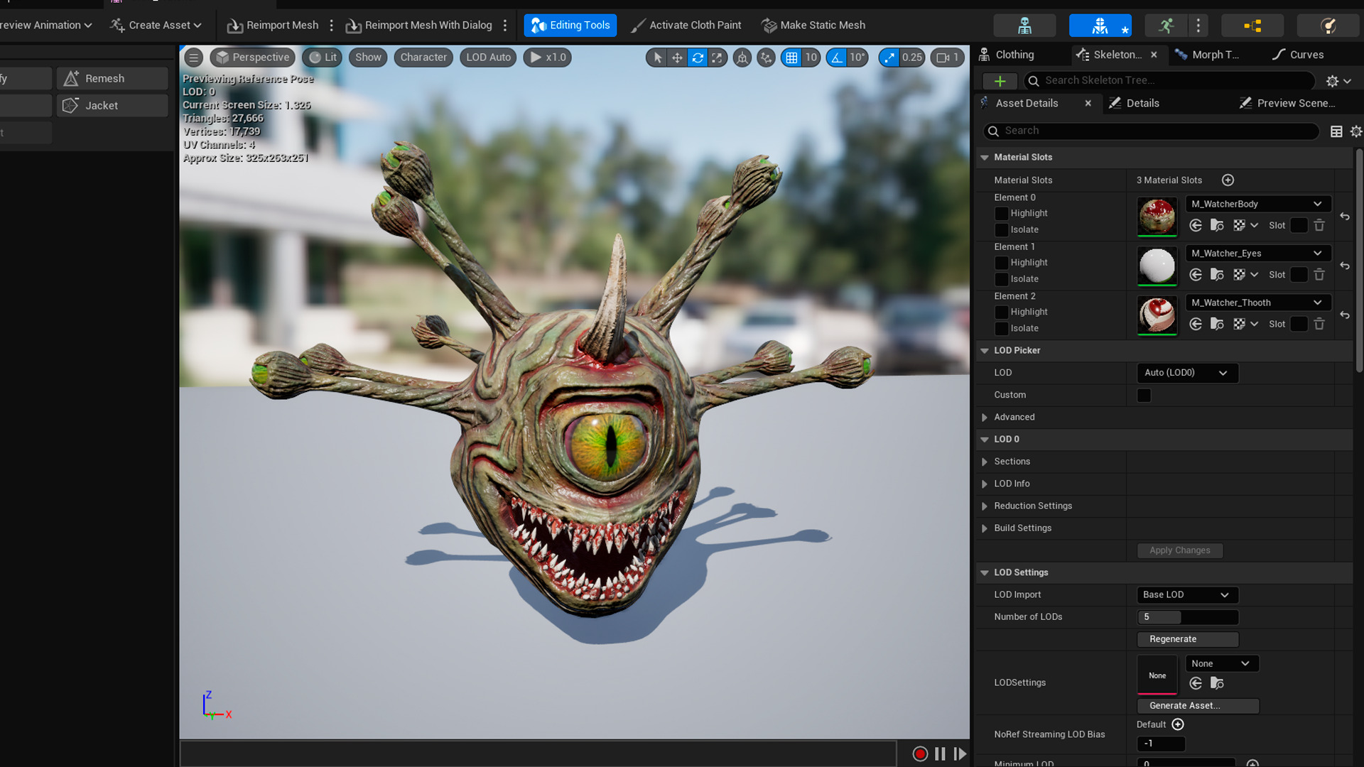 Watcher Low-poly 3D model_4