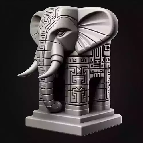 Totem Elephant Upright Strength 3D print model