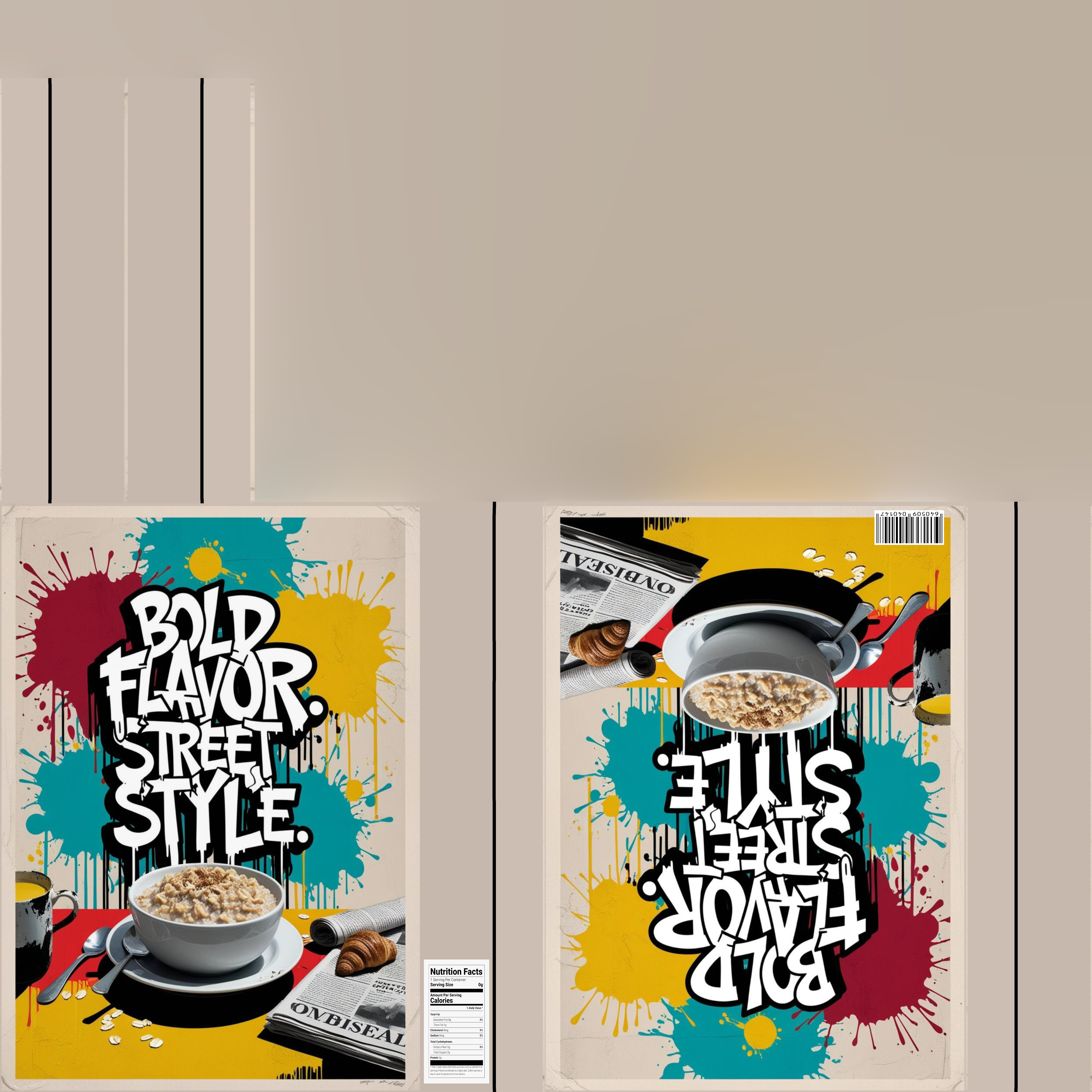 Dry breakfast and cereal-Instant Oatmeal-GAME READY PBR Low-poly 3D model_16