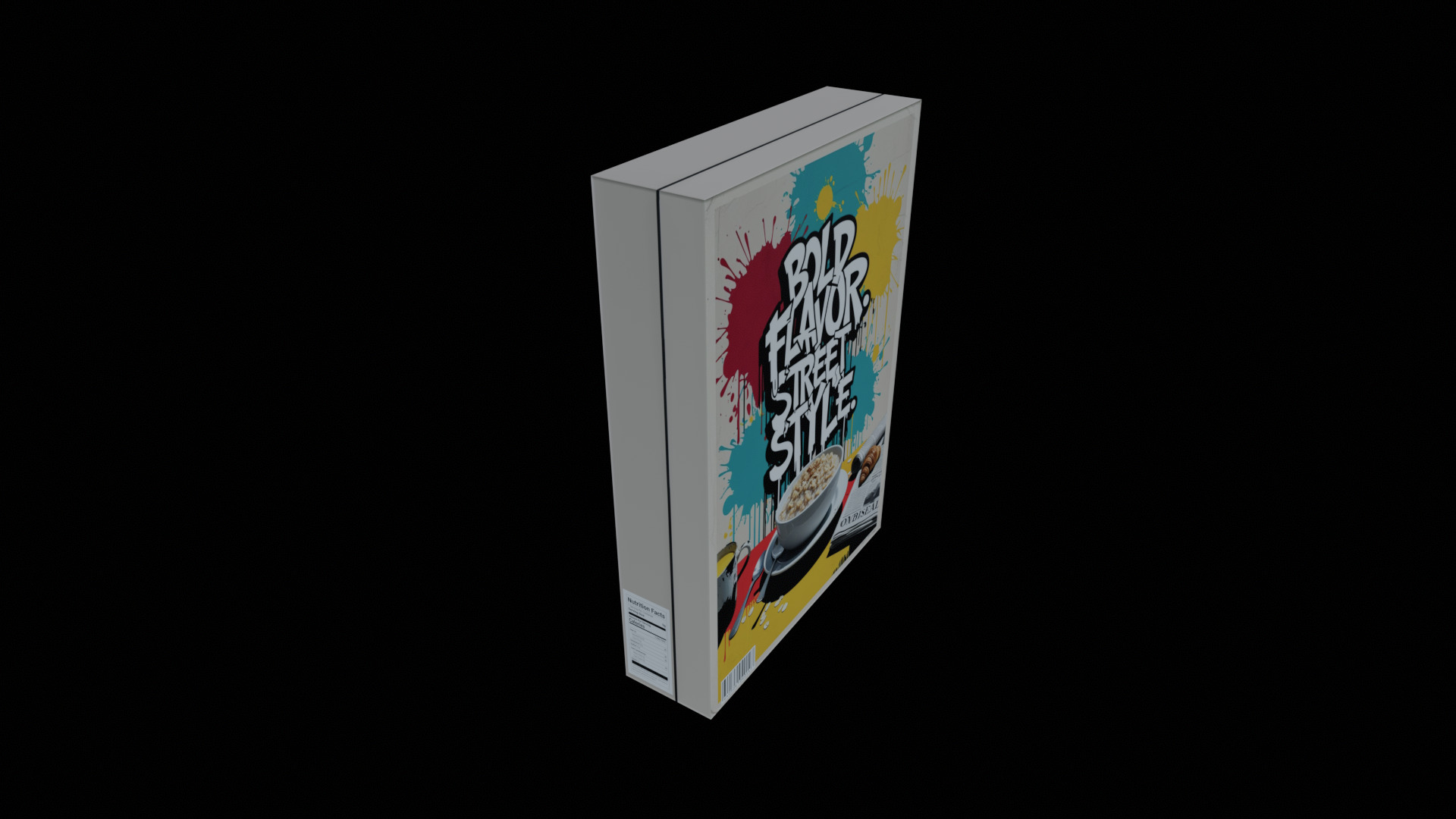 Dry breakfast and cereal-Instant Oatmeal-GAME READY PBR Low-poly 3D model_2