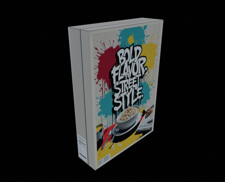 Dry breakfast and cereal-Instant Oatmeal-GAME READY PBR Low-poly 3D model_14