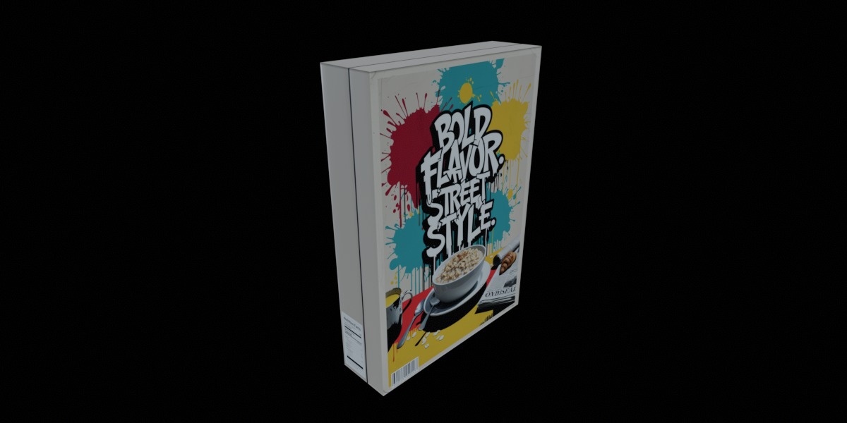 Dry breakfast and cereal-Instant Oatmeal-GAME READY PBR Low-poly 3D model_13