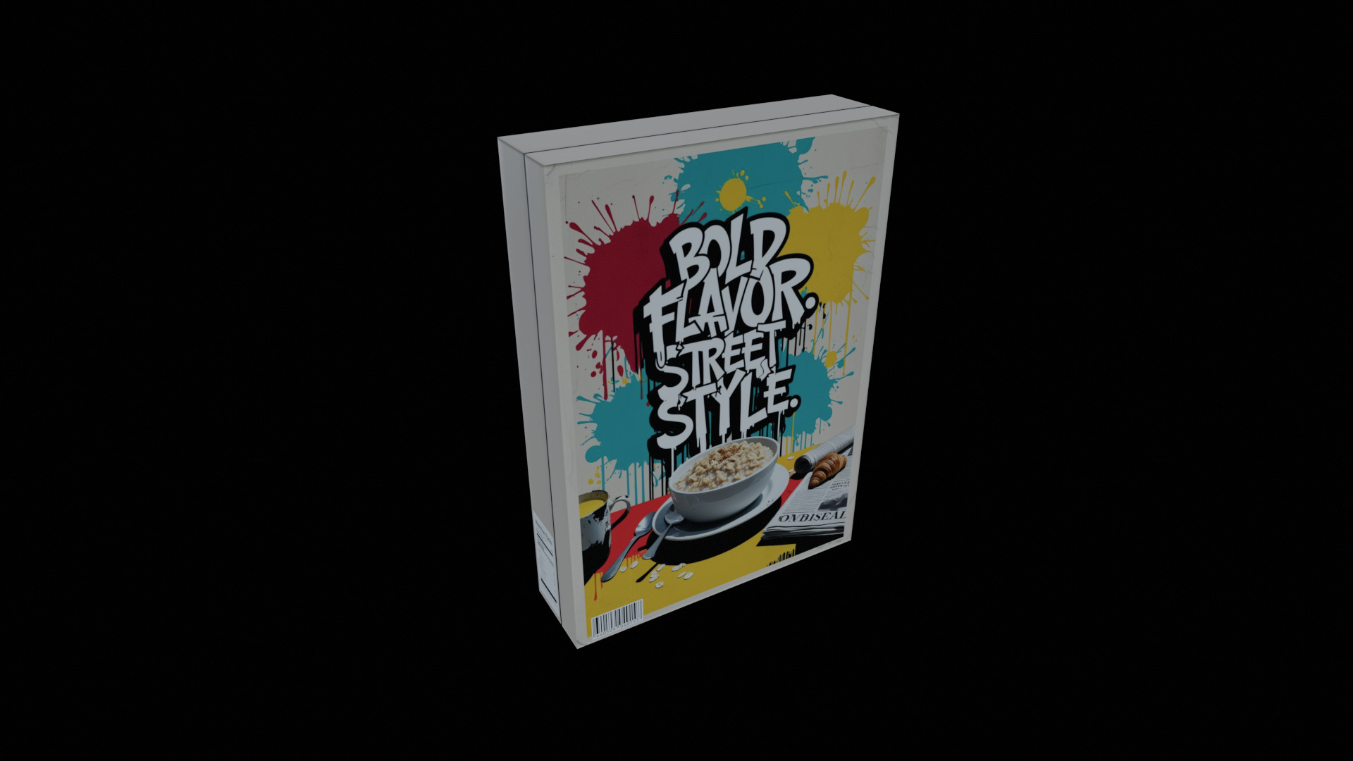 Dry breakfast and cereal-Instant Oatmeal-GAME READY PBR Low-poly 3D model_4