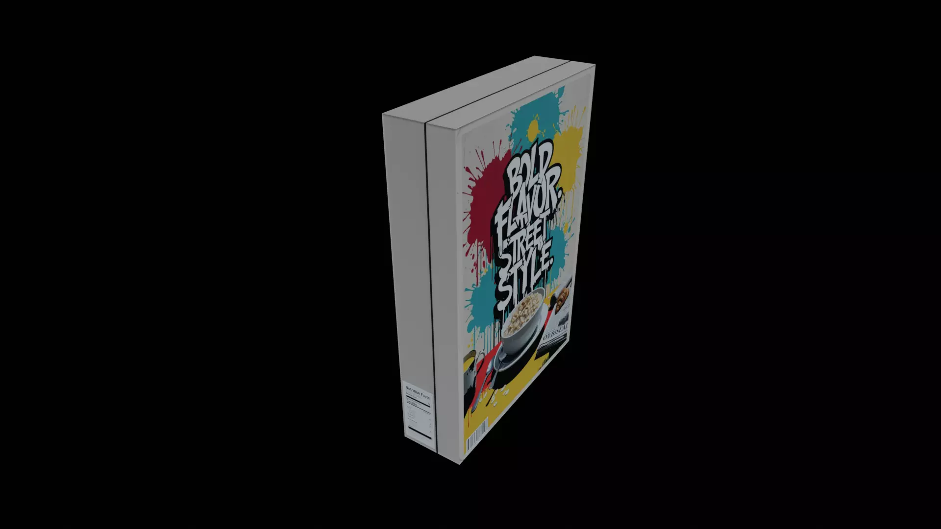 Dry breakfast and cereal-Instant Oatmeal-GAME READY PBR Low-poly 3D model_0