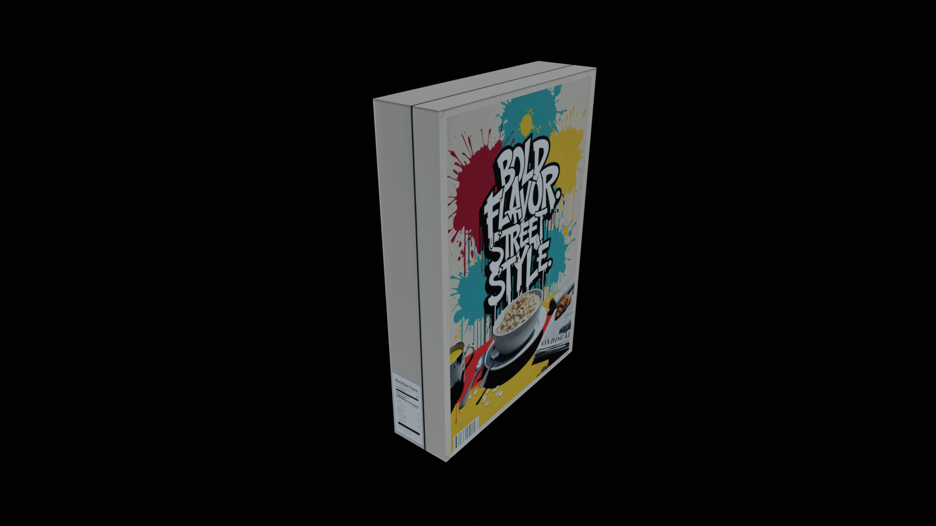 Dry breakfast and cereal-Instant Oatmeal-GAME READY PBR Low-poly 3D model_10