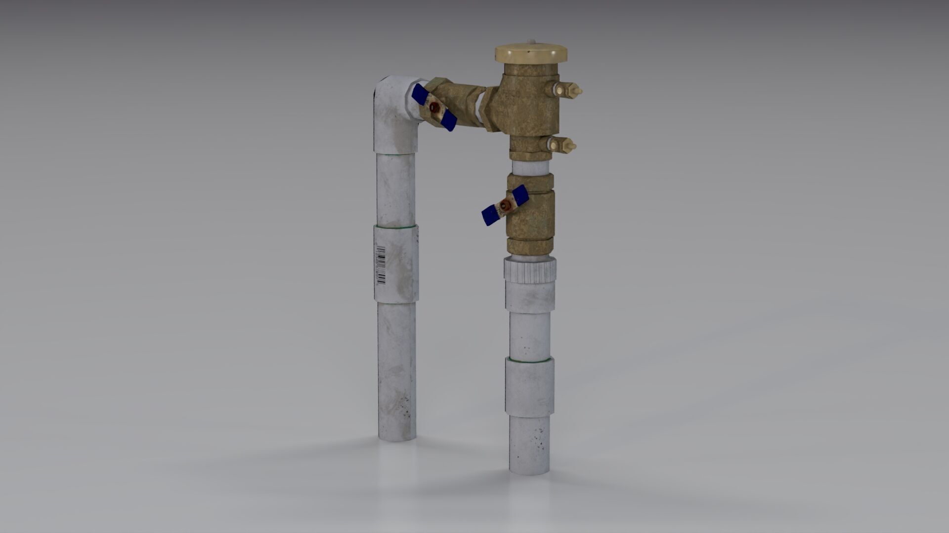 Backflow Preventer Low-poly 3D model_1