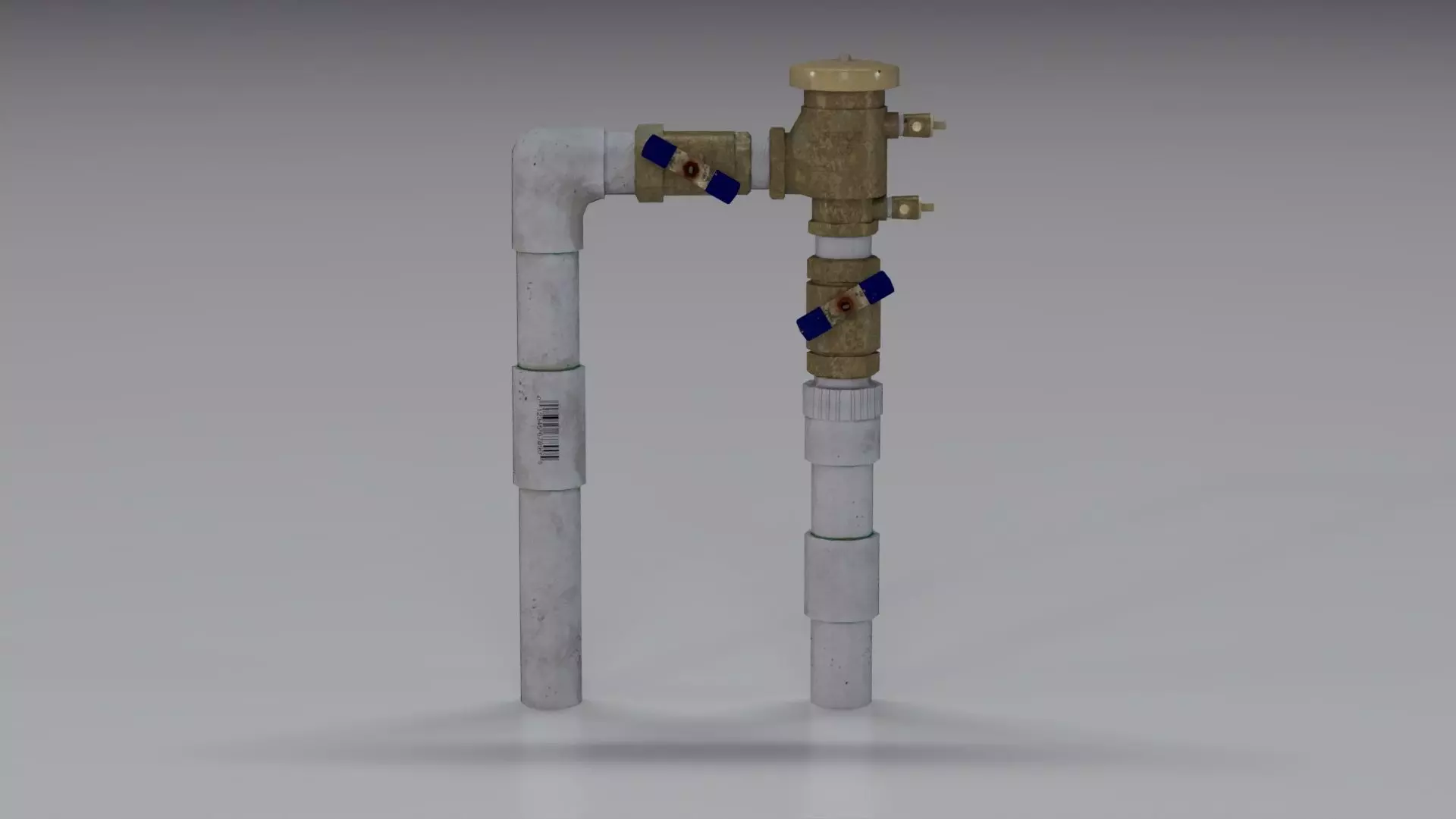 Backflow Preventer Low-poly 3D model_0