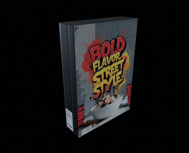 Dry breakfast and cereal-Instant Oatmeal-GAME READY PBR Low-poly 3D model_14