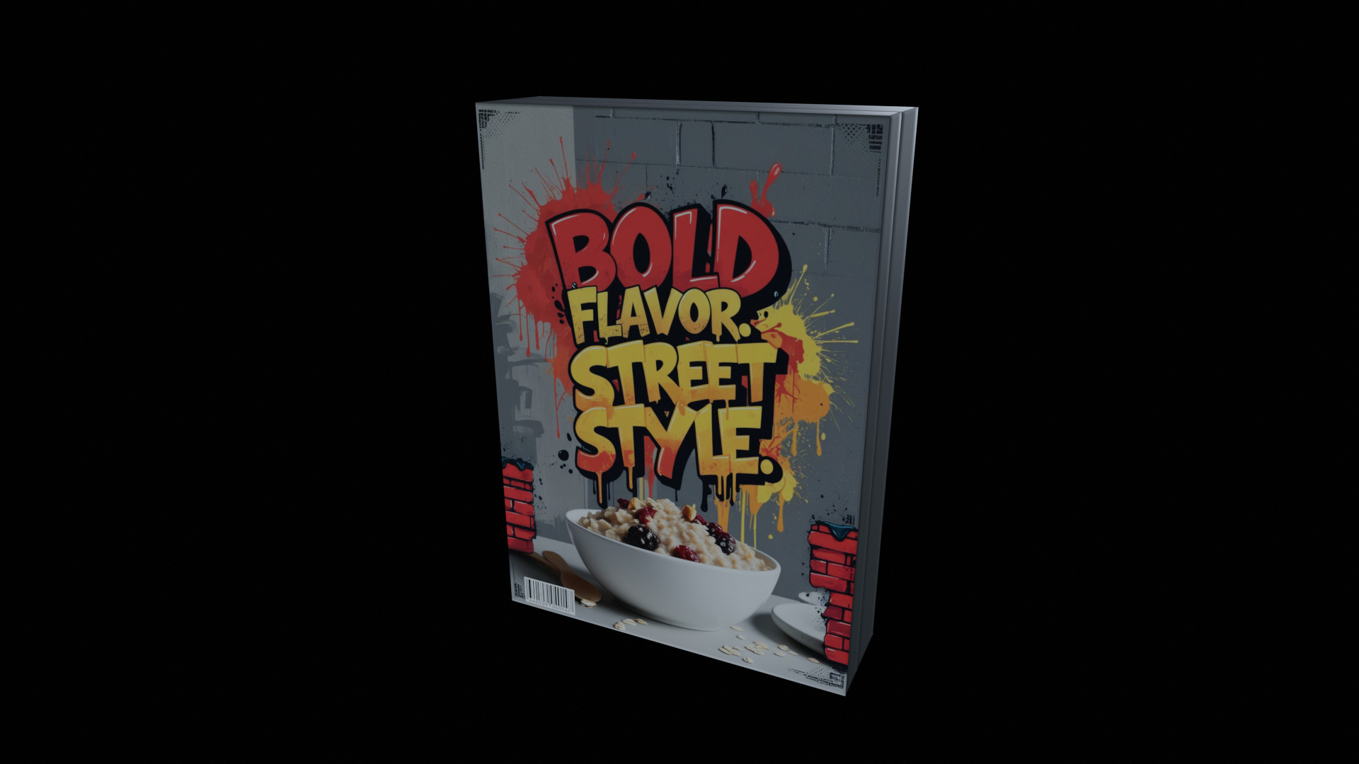 Dry breakfast and cereal-Instant Oatmeal-GAME READY PBR Low-poly 3D model_6