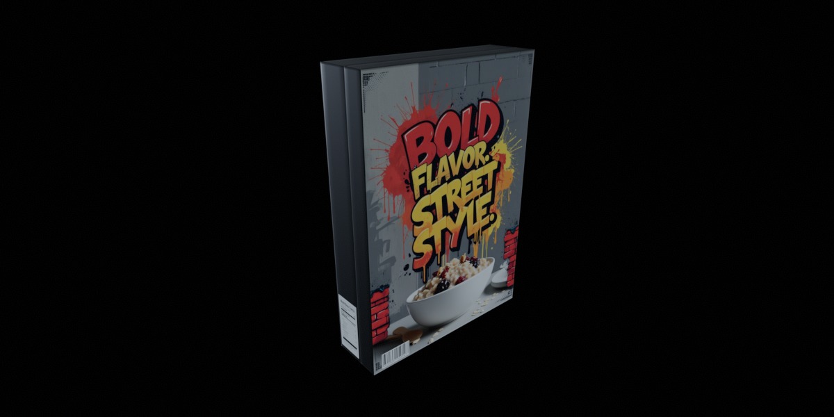 Dry breakfast and cereal-Instant Oatmeal-GAME READY PBR Low-poly 3D model_13