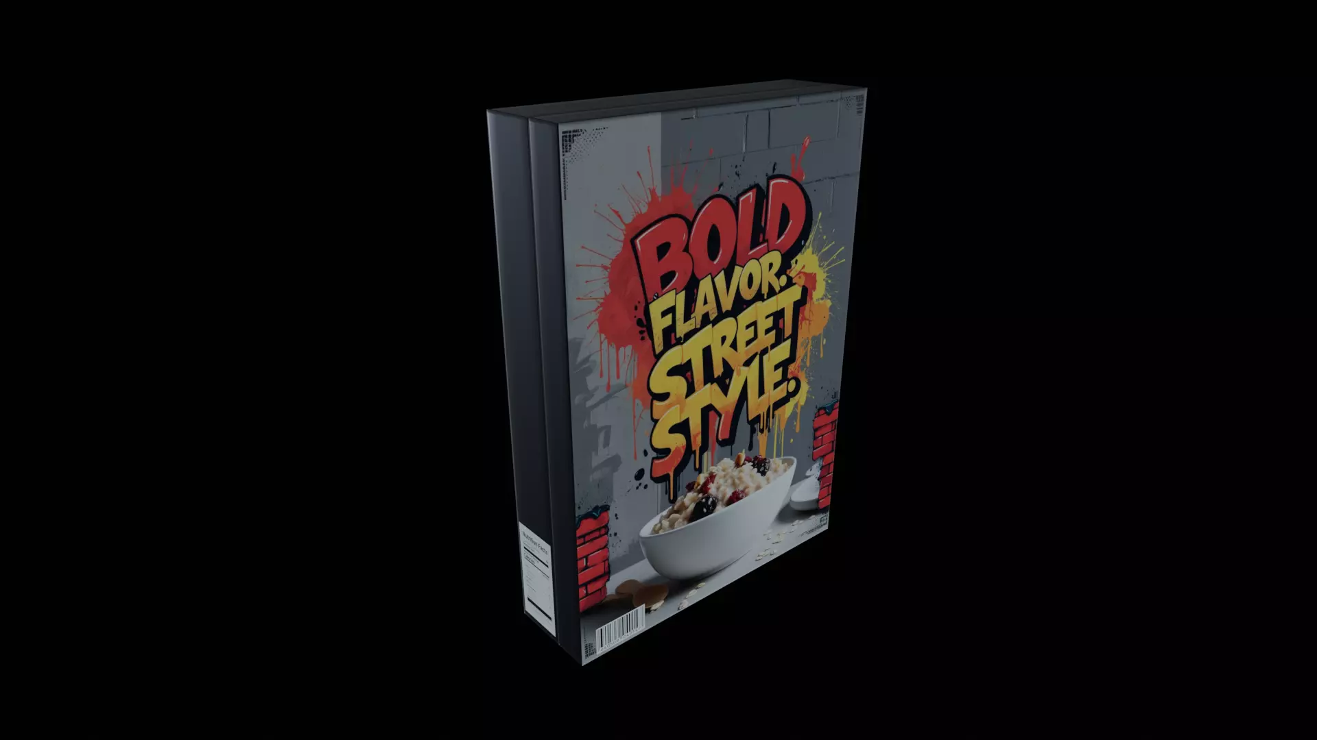 Dry breakfast and cereal-Instant Oatmeal-GAME READY PBR Low-poly 3D model_0