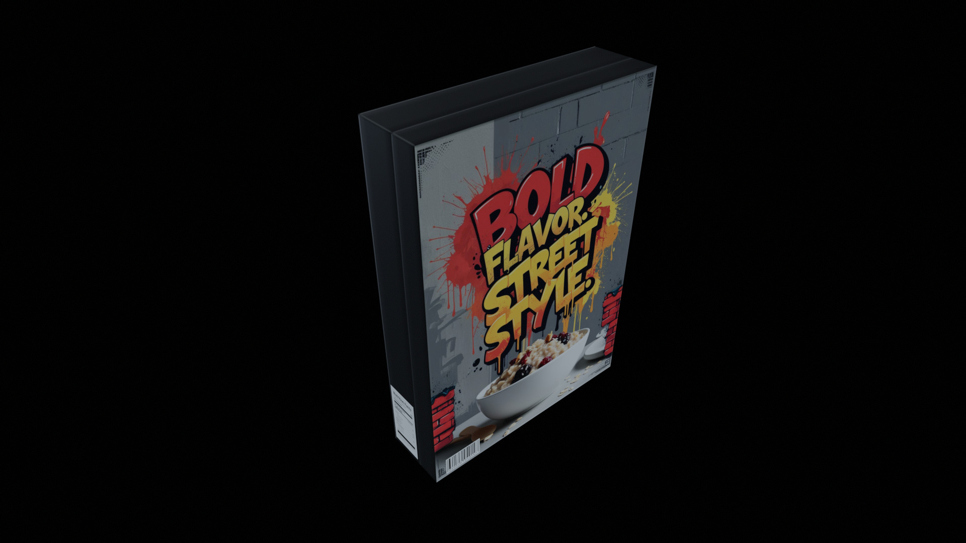 Dry breakfast and cereal-Instant Oatmeal-GAME READY PBR Low-poly 3D model_3