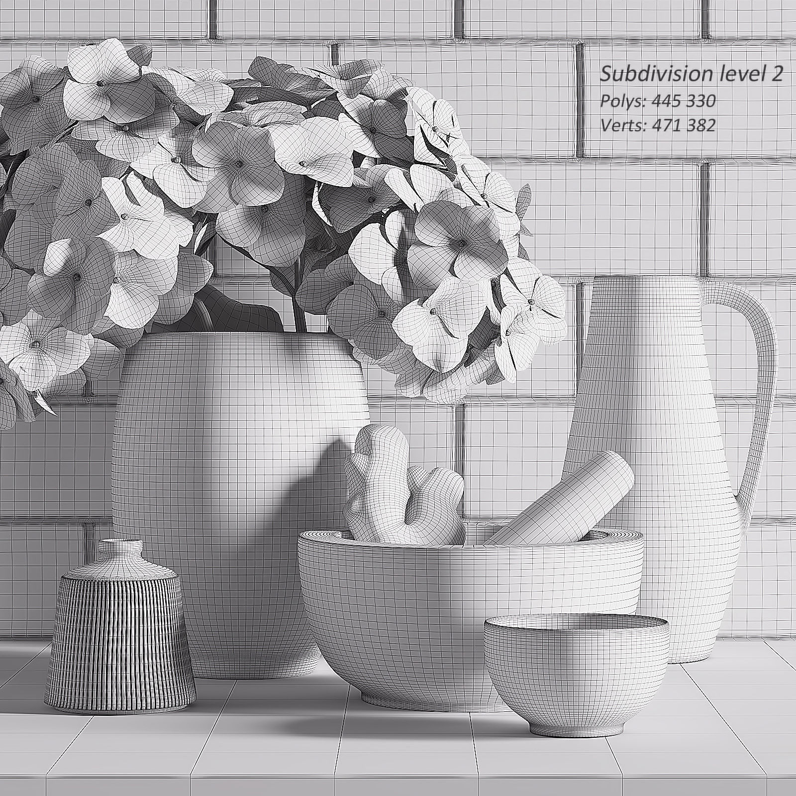 Kitchen Decoration Set 3D model_4