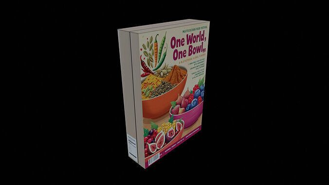 Dry breakfast and cereal-Instant Oatmeal-GAME READY PBR Low-poly 3D model