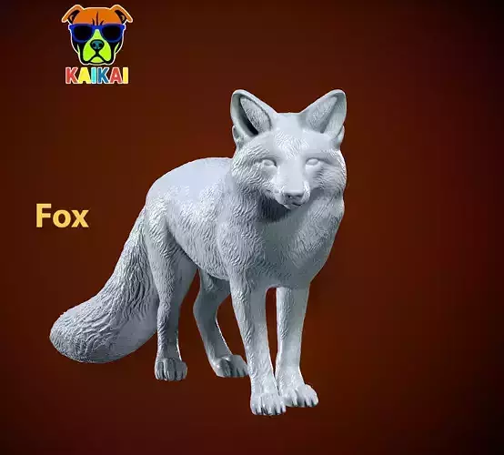 Red fox model - Arctic fox statue - decor - 3D print 3D print model