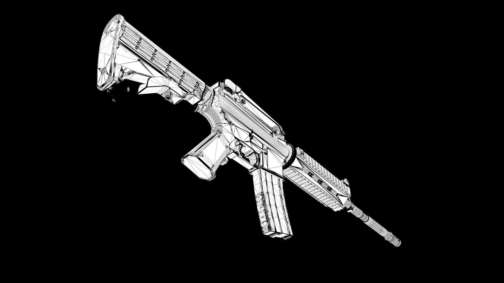 Carbine M4 3D model_9
