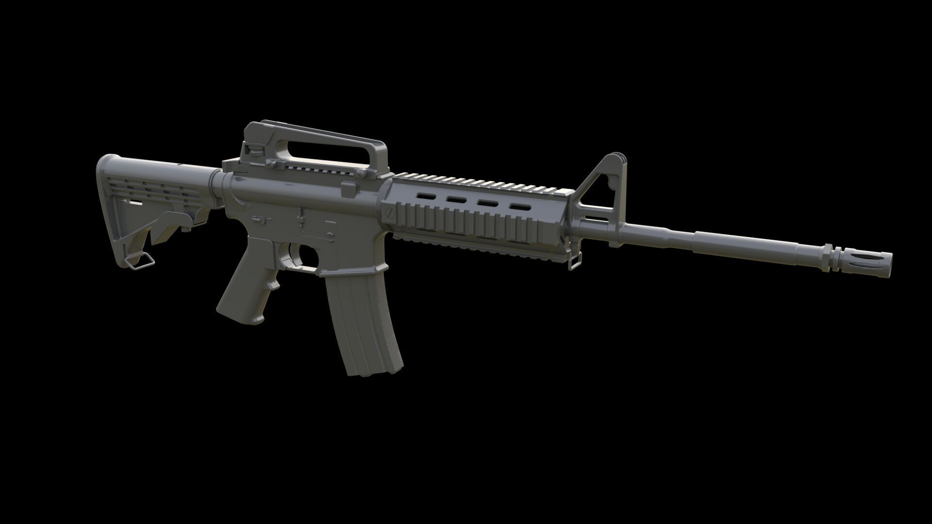Carbine M4 3D model_1