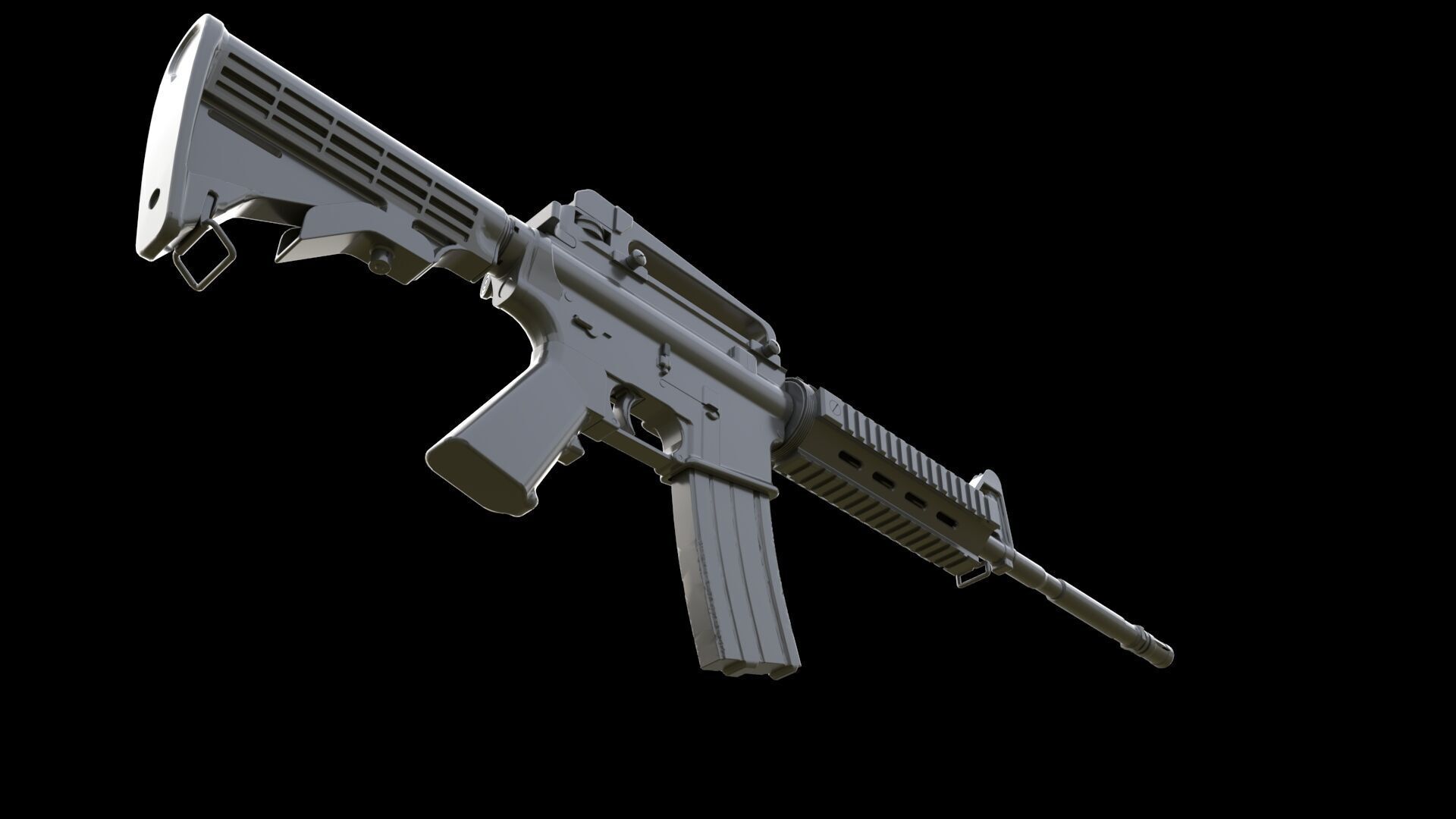 Carbine M4 3D model_5