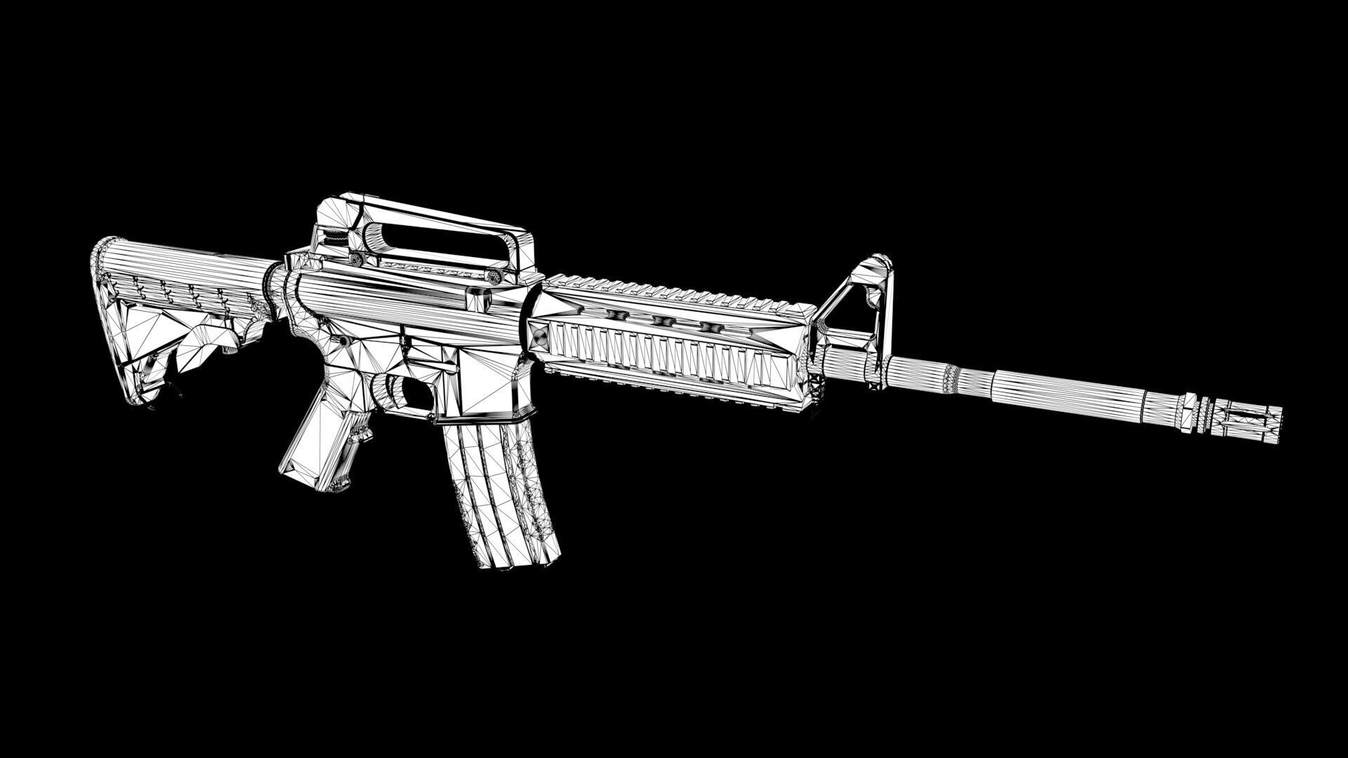 Carbine M4 3D model_6