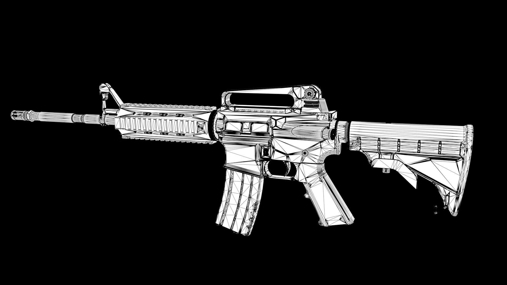 Carbine M4 3D model_7