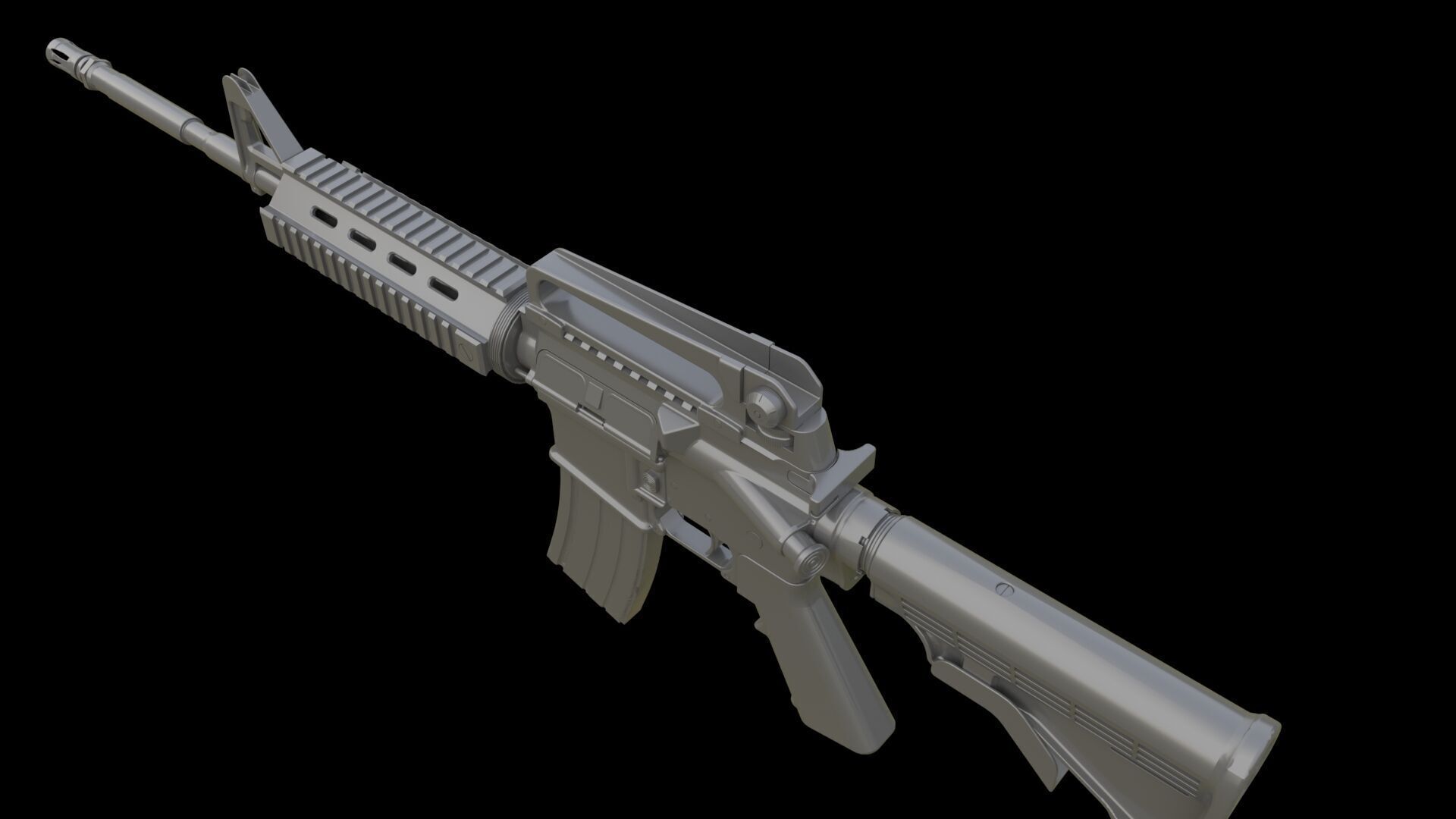 Carbine M4 3D model_3