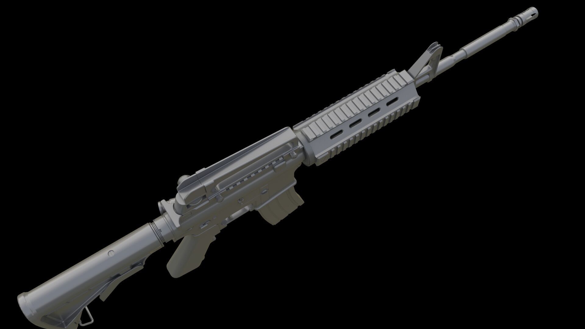 Carbine M4 3D model_4