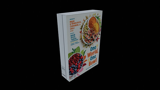 Dry breakfast and cereal-Instant Oatmeal-GAME READY PBR Low-poly 3D model