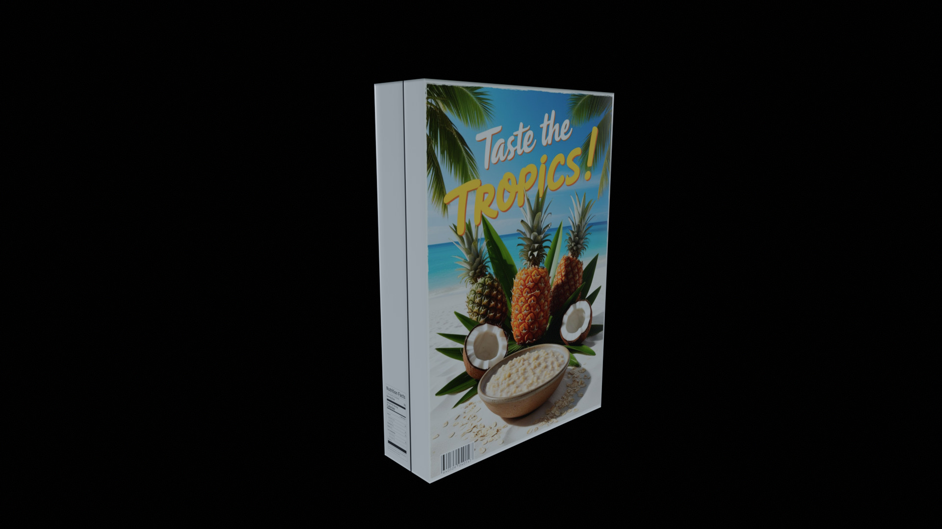 Dry breakfast and cereal-Instant Oatmeal-GAME READY PBR Low-poly 3D model_2