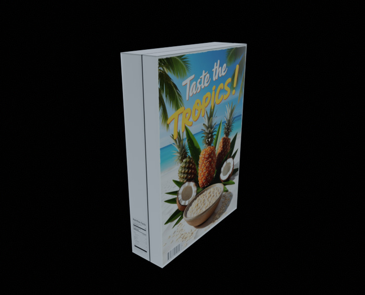 Dry breakfast and cereal-Instant Oatmeal-GAME READY PBR Low-poly 3D model_14